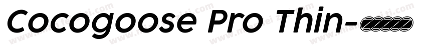 Cocogoose Pro Thin字体转换